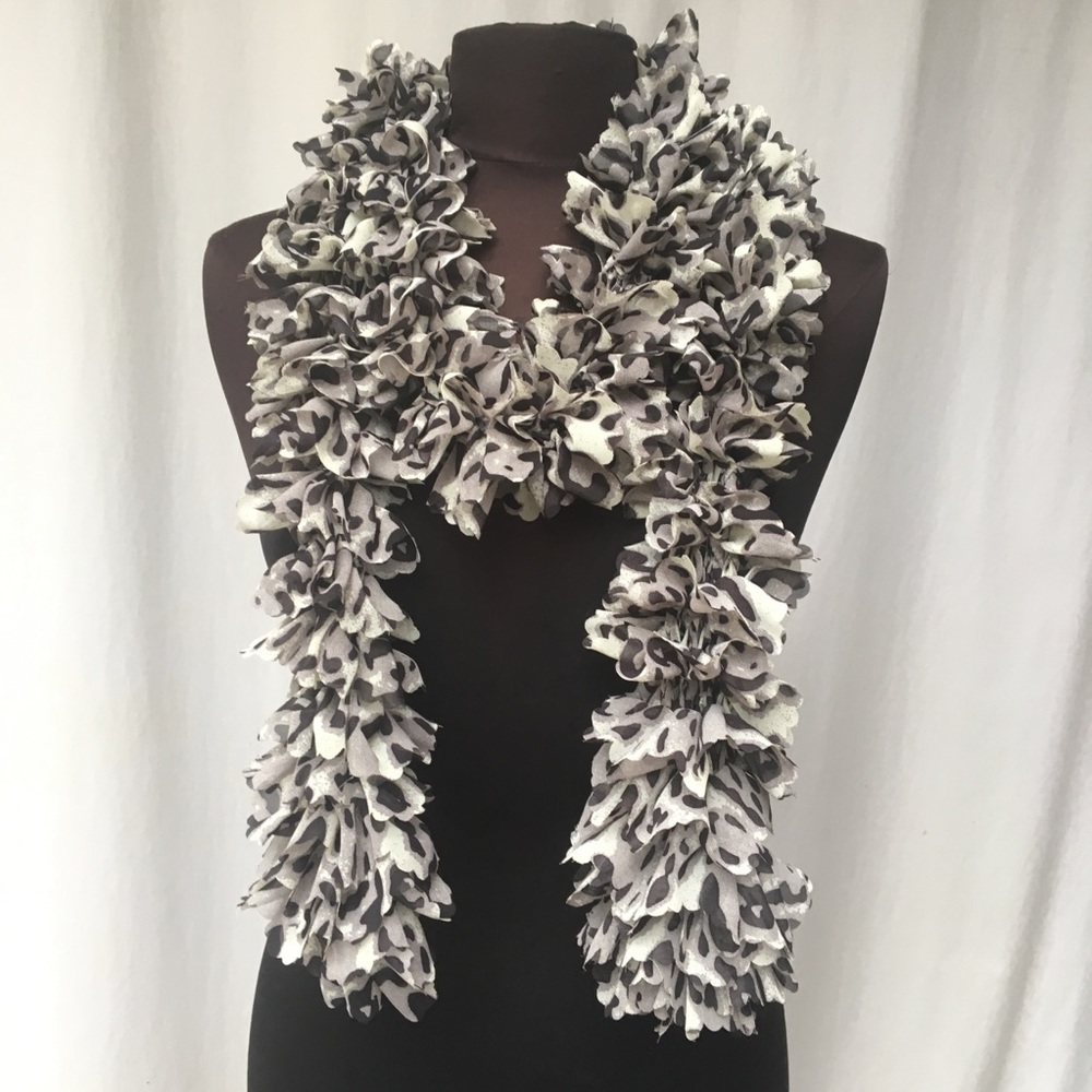 EUC Black/Gray/White Animal Print Scarf.